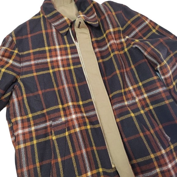 Pendleton vintage reversible wool plaid heavy winter mens jacket size Large/XL - Picture 12 of 16